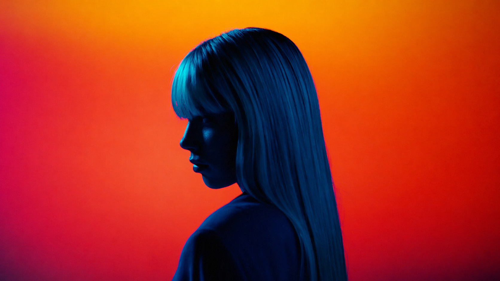 Silhouette in warm glow